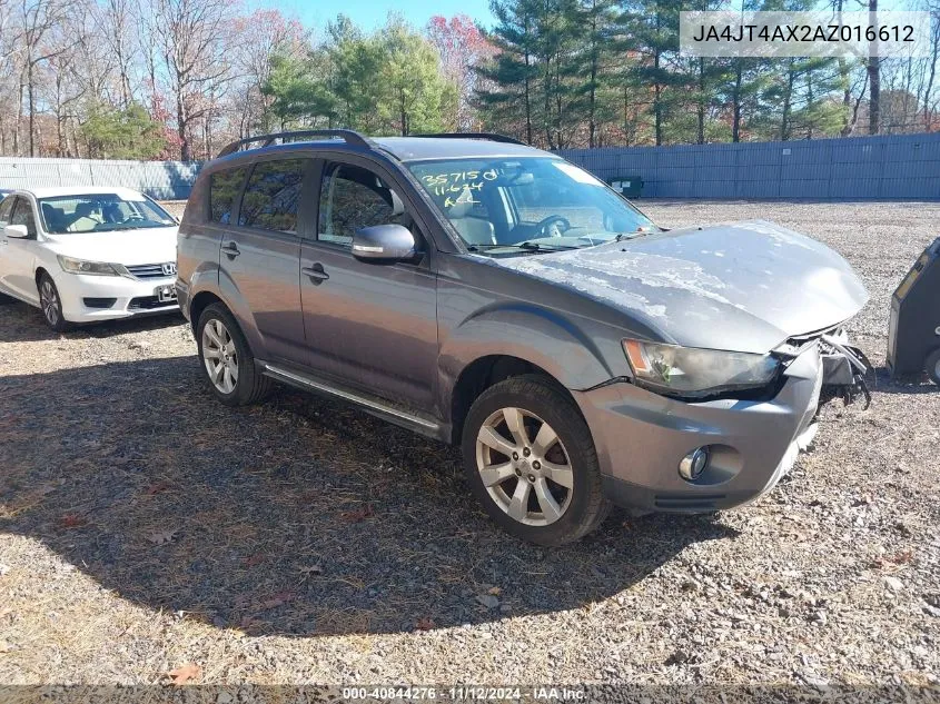 2010 Mitsubishi Outlander Xls VIN: JA4JT4AX2AZ016612 Lot: 40844276