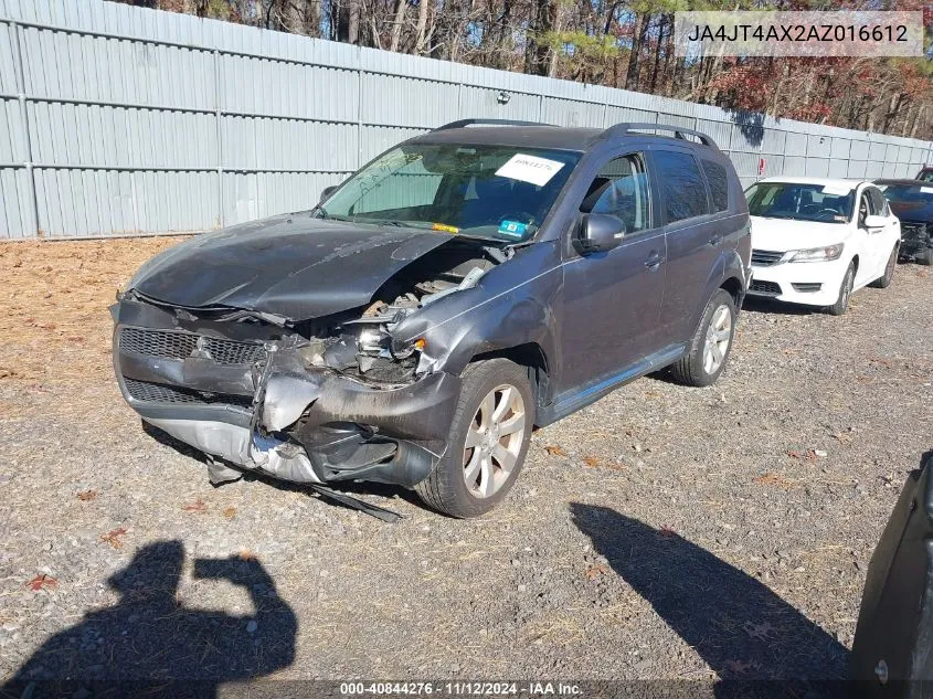 2010 Mitsubishi Outlander Xls VIN: JA4JT4AX2AZ016612 Lot: 40844276