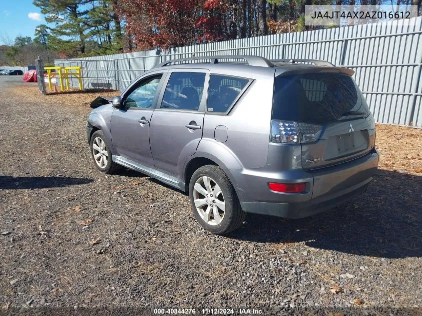 2010 Mitsubishi Outlander Xls VIN: JA4JT4AX2AZ016612 Lot: 40844276