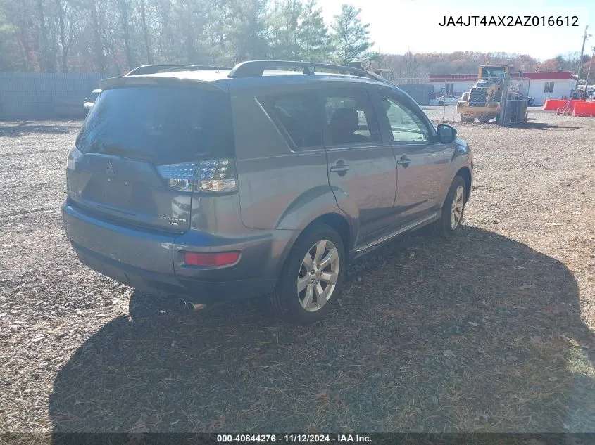 2010 Mitsubishi Outlander Xls VIN: JA4JT4AX2AZ016612 Lot: 40844276