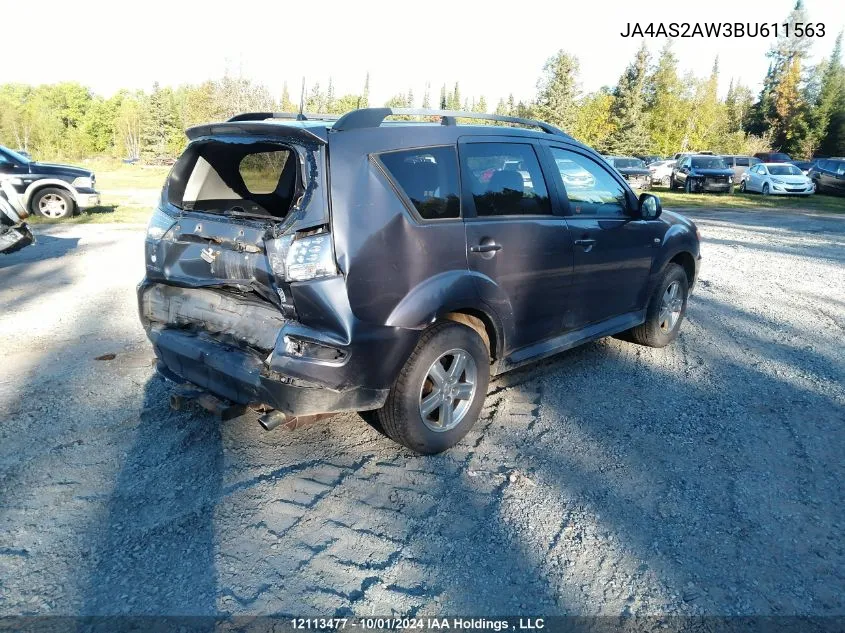 2011 Mitsubishi Outlander VIN: JA4AS2AW3BU611563 Lot: 12113477