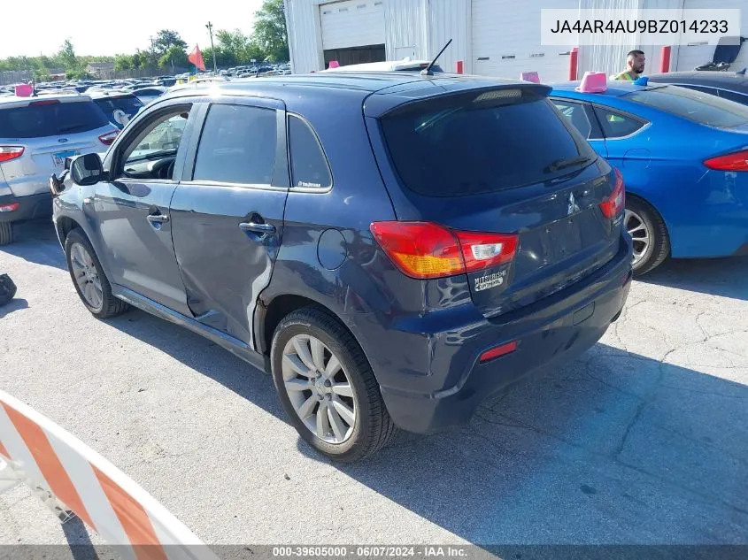 2011 Mitsubishi Outlander Sport Se VIN: JA4AR4AU9BZ014233 Lot: 39605000