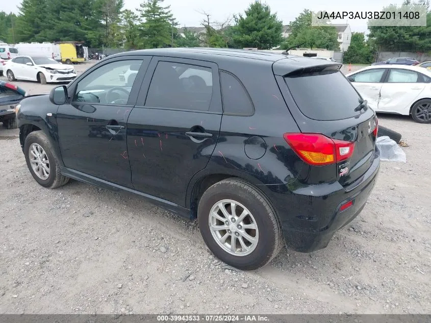 JA4AP3AU3BZ011408 2011 Mitsubishi Outlander Sport Es