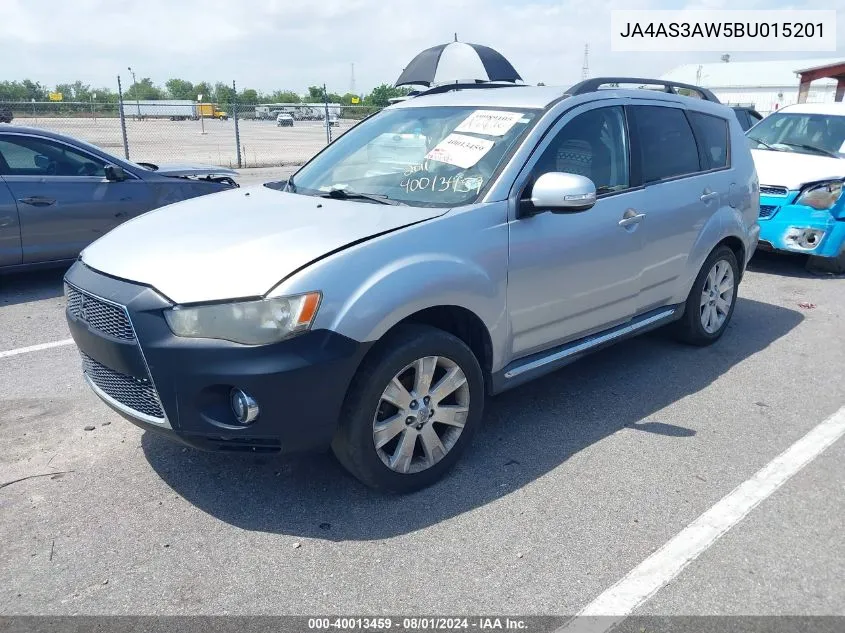 2011 Mitsubishi Outlander Se VIN: JA4AS3AW5BU015201 Lot: 40013459