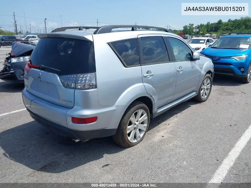 2011 Mitsubishi Outlander Se VIN: JA4AS3AW5BU015201 Lot: 40013459