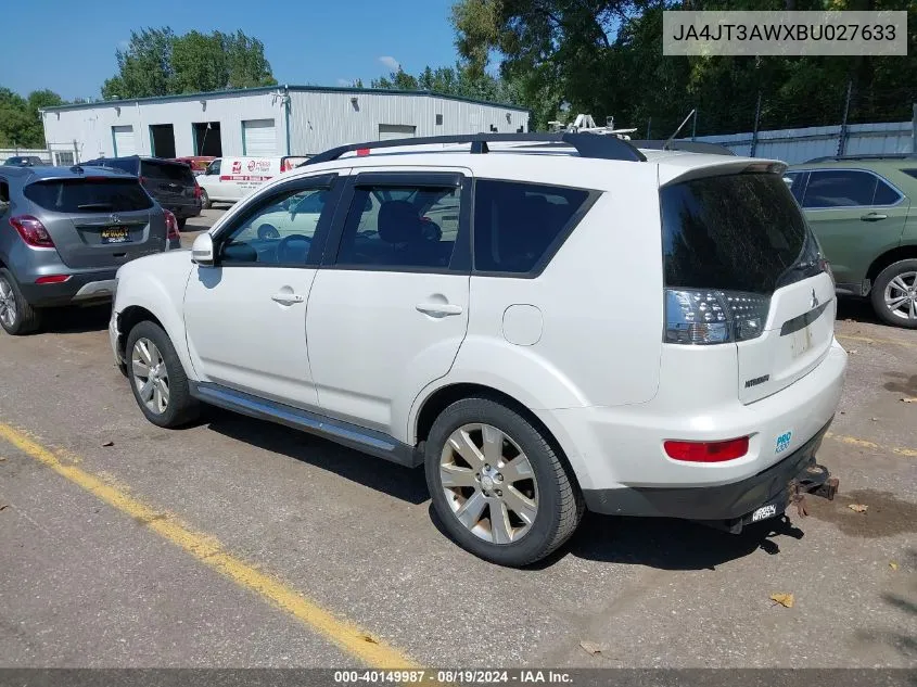 2011 Mitsubishi Outlander Se VIN: JA4JT3AWXBU027633 Lot: 40149987