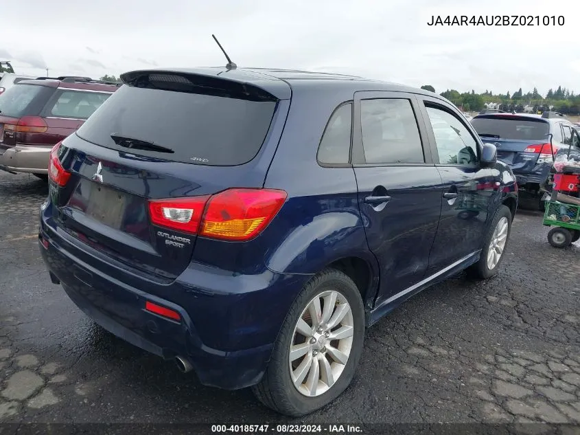 JA4AR4AU2BZ021010 2011 Mitsubishi Outlander Sport Se