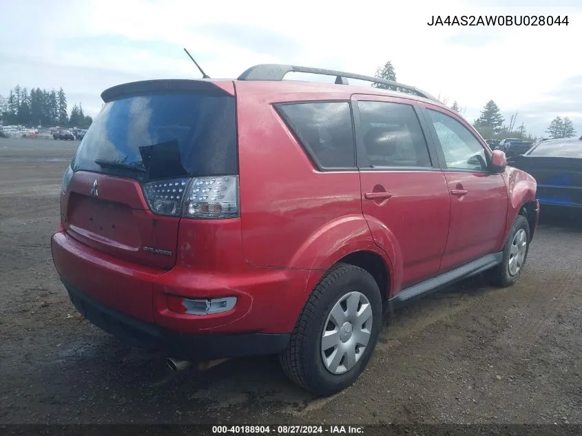 2011 Mitsubishi Outlander Es VIN: JA4AS2AW0BU028044 Lot: 40188904