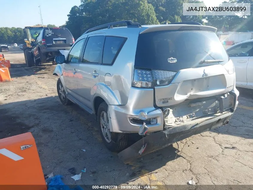 2011 Mitsubishi Outlander VIN: JA4JT3AX2BU603899 Lot: 40292779