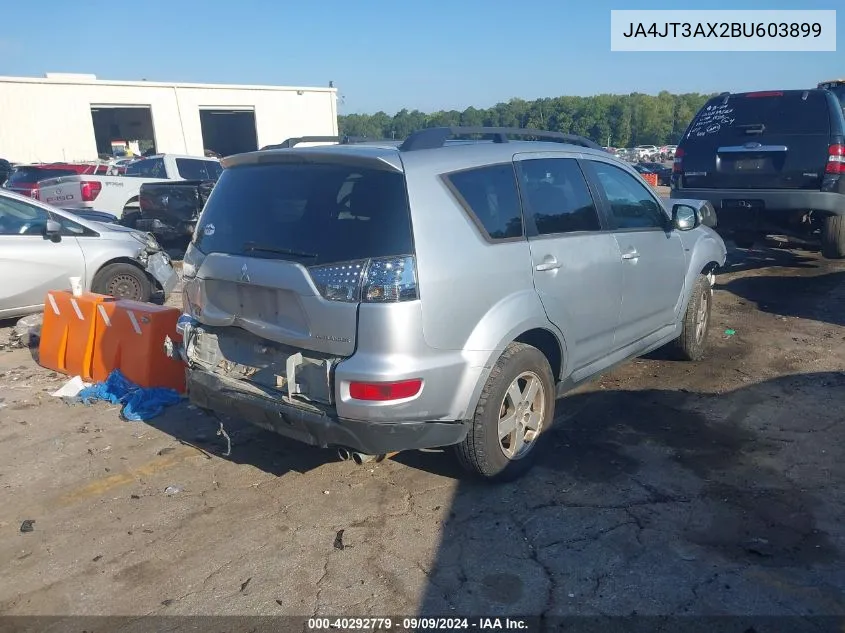 2011 Mitsubishi Outlander VIN: JA4JT3AX2BU603899 Lot: 40292779