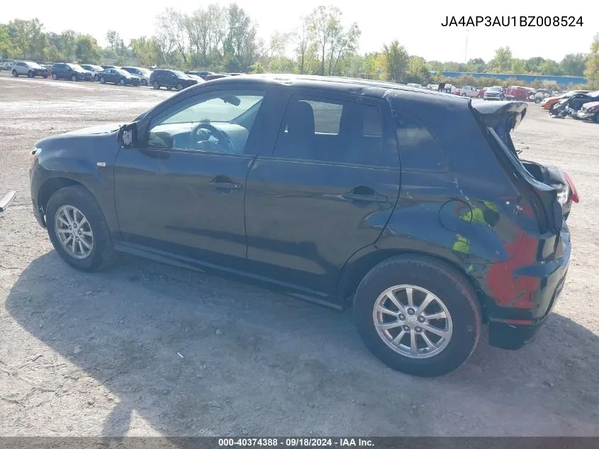 JA4AP3AU1BZ008524 2011 Mitsubishi Outlander Sport Es