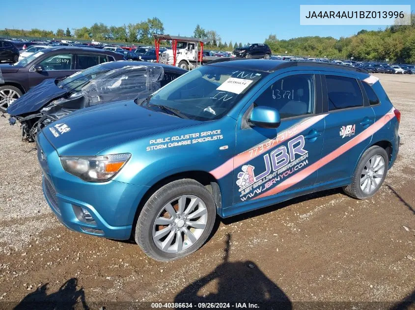 2011 Mitsubishi Outlander Sport Se VIN: JA4AR4AU1BZ013996 Lot: 40386634