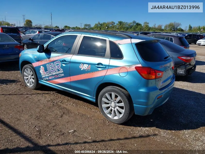 2011 Mitsubishi Outlander Sport Se VIN: JA4AR4AU1BZ013996 Lot: 40386634