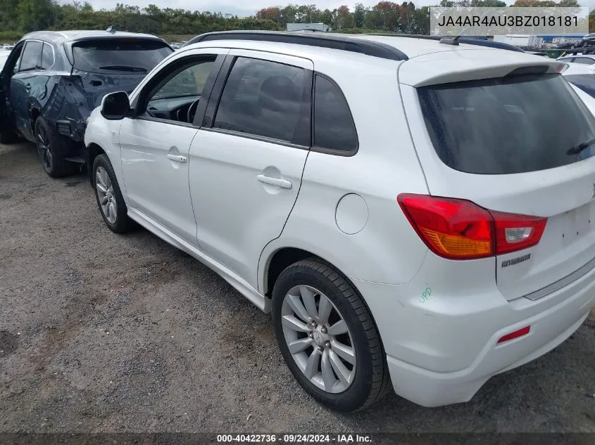 JA4AR4AU3BZ018181 2011 Mitsubishi Outlander Sport Se