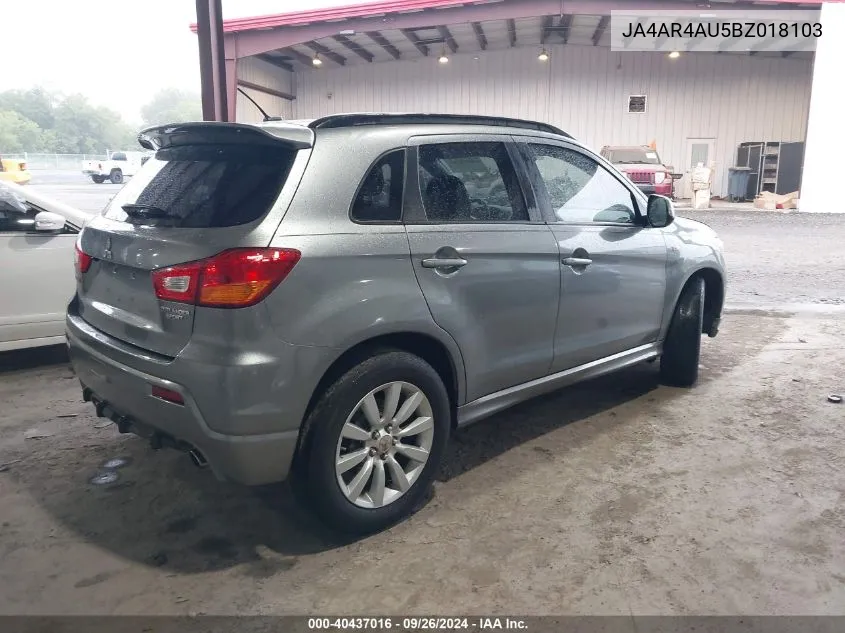 2011 Mitsubishi Outlander Sport Se VIN: JA4AR4AU5BZ018103 Lot: 40437016