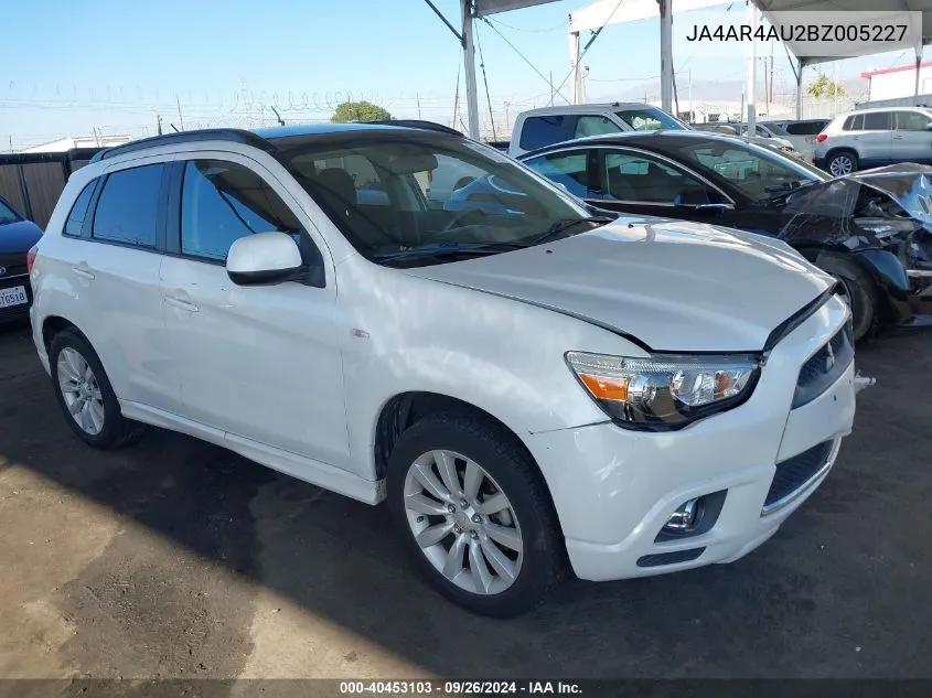 2011 Mitsubishi Outlander Sport Se VIN: JA4AR4AU2BZ005227 Lot: 40453103