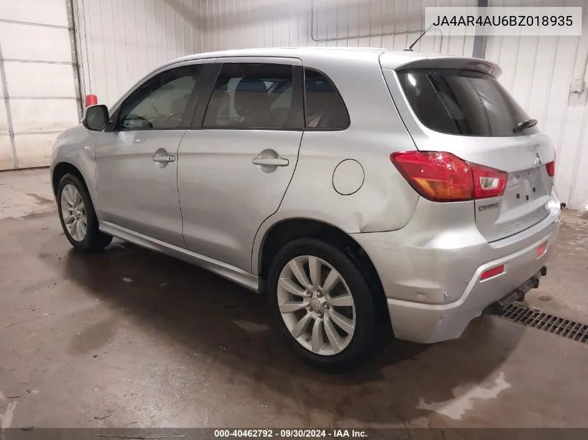 2011 Mitsubishi Outlander Sport Se VIN: JA4AR4AU6BZ018935 Lot: 40462792