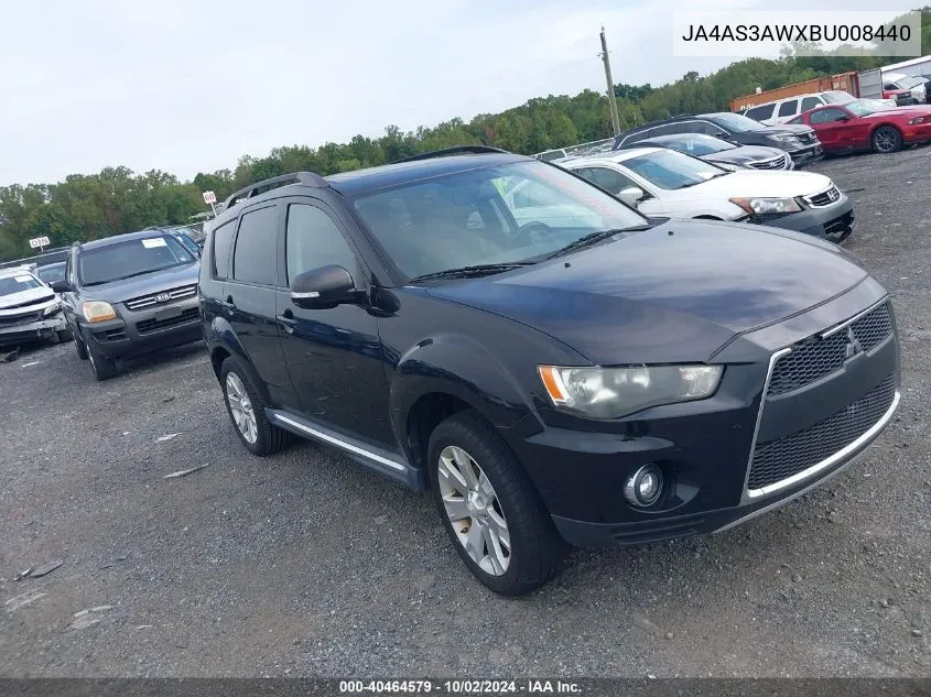 2011 Mitsubishi Outlander Se VIN: JA4AS3AWXBU008440 Lot: 40464579