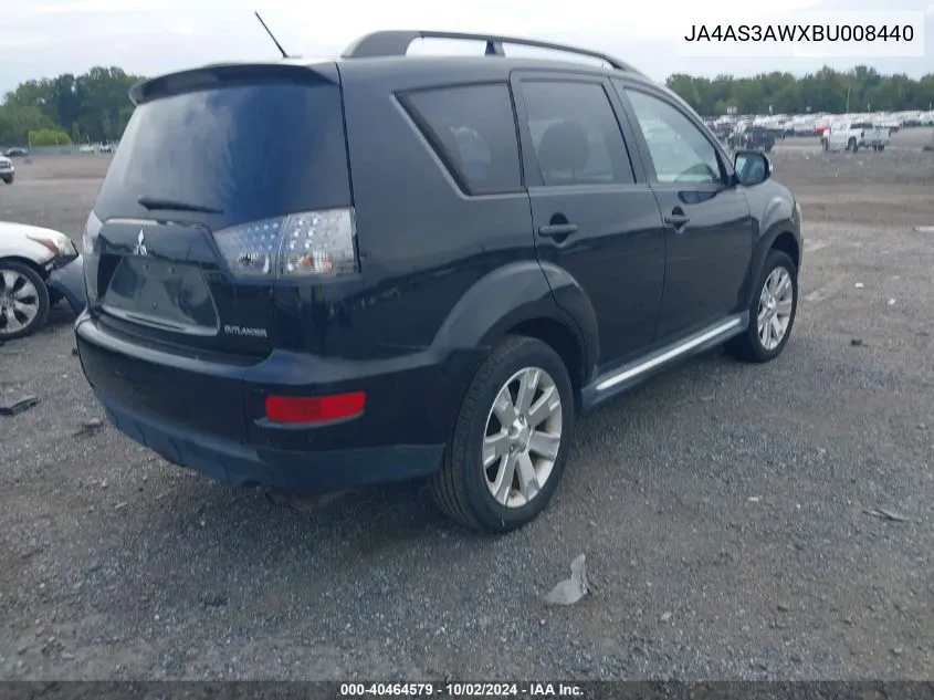 JA4AS3AWXBU008440 2011 Mitsubishi Outlander Se