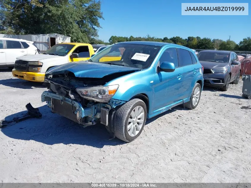 2011 Mitsubishi Outlander Sport Se VIN: JA4AR4AU4BZ019999 Lot: 40515389