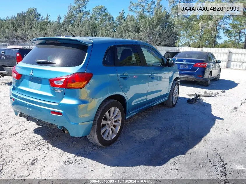 JA4AR4AU4BZ019999 2011 Mitsubishi Outlander Sport Se