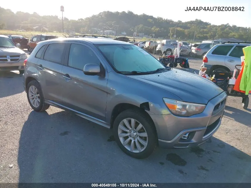 2011 Mitsubishi Outlander Sport Se VIN: JA4AP4AU7BZ008842 Lot: 40549105