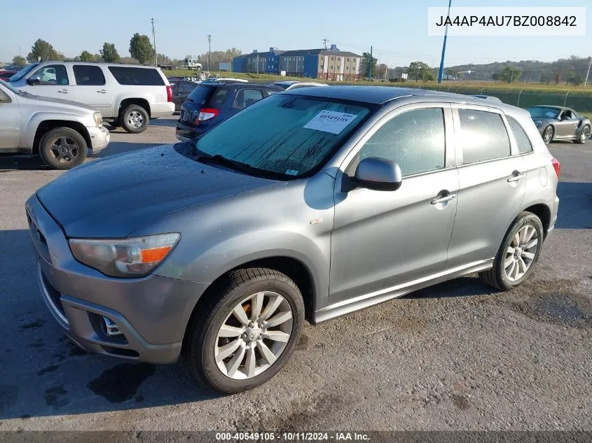 2011 Mitsubishi Outlander Sport Se VIN: JA4AP4AU7BZ008842 Lot: 40549105