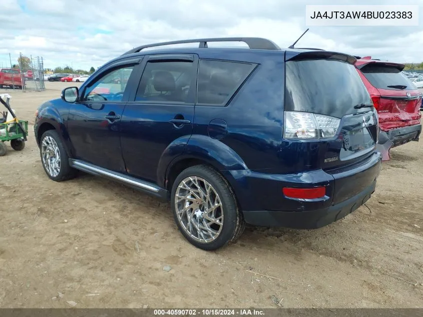 2011 Mitsubishi Outlander Se VIN: JA4JT3AW4BU023383 Lot: 40590702