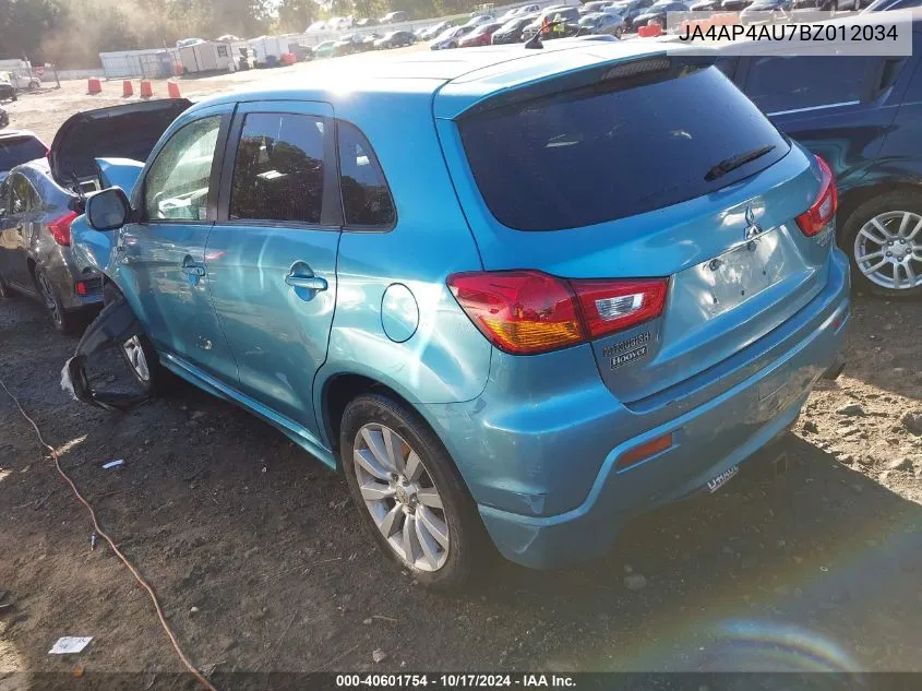 2011 Mitsubishi Outlander Sport Se VIN: JA4AP4AU7BZ012034 Lot: 40601754