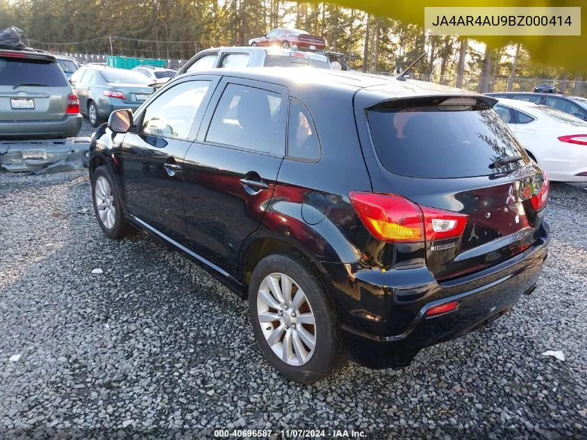 2011 Mitsubishi Outlander Sport Se VIN: JA4AR4AU9BZ000414 Lot: 40696587