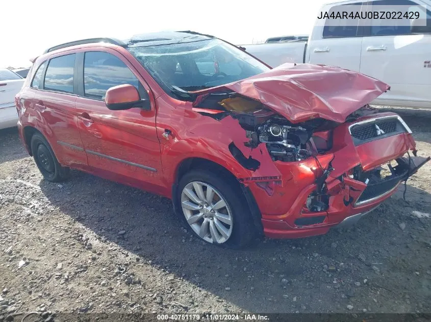 2011 Mitsubishi Outlander Sport Se VIN: JA4AR4AU0BZ022429 Lot: 40751179