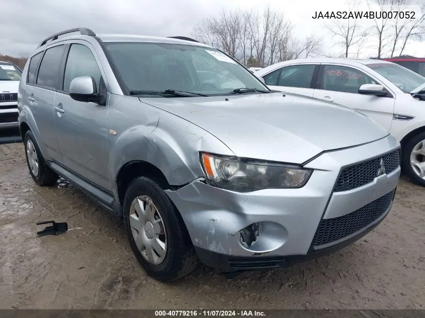 2011 Mitsubishi Outlander Es VIN: JA4AS2AW4BU007052 Lot: 40779216