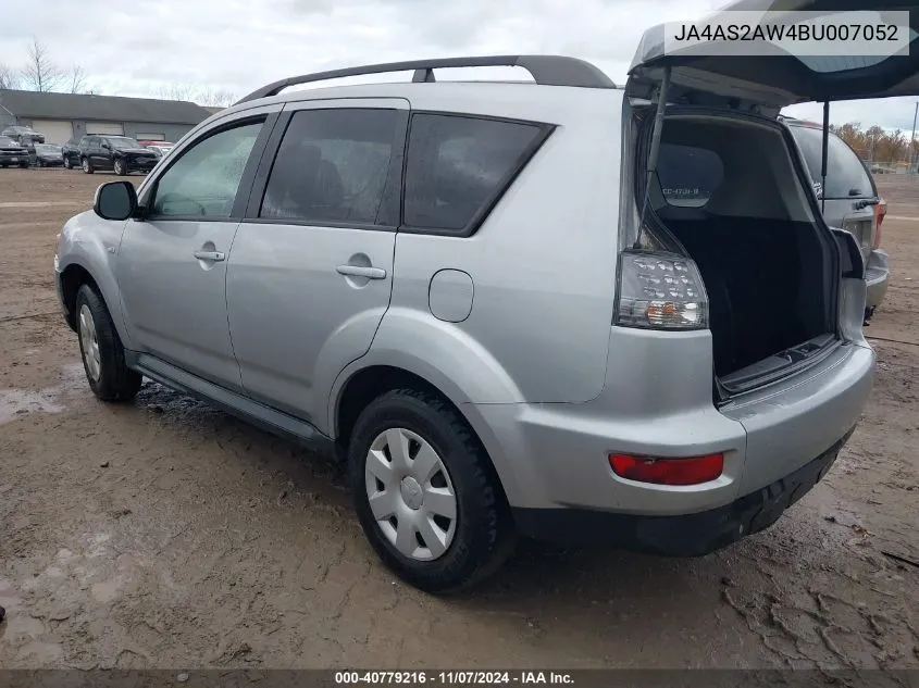 2011 Mitsubishi Outlander Es VIN: JA4AS2AW4BU007052 Lot: 40779216