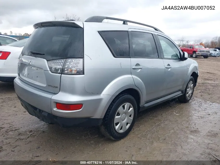 2011 Mitsubishi Outlander Es VIN: JA4AS2AW4BU007052 Lot: 40779216