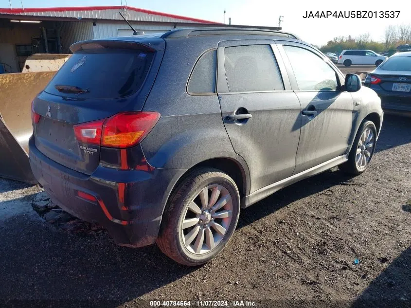 2011 Mitsubishi Outlander Sport Se VIN: JA4AP4AU5BZ013537 Lot: 40784664