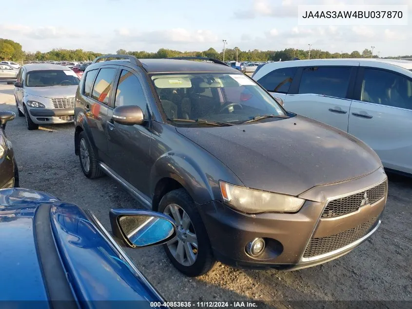 2011 Mitsubishi Outlander Se VIN: JA4AS3AW4BU037870 Lot: 40853635