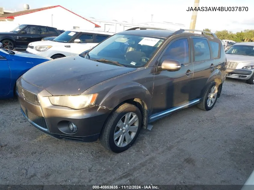 2011 Mitsubishi Outlander Se VIN: JA4AS3AW4BU037870 Lot: 40853635