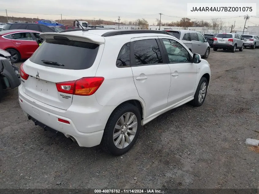 2011 Mitsubishi Outlander Sport Se VIN: JA4AR4AU7BZ001075 Lot: 40875752