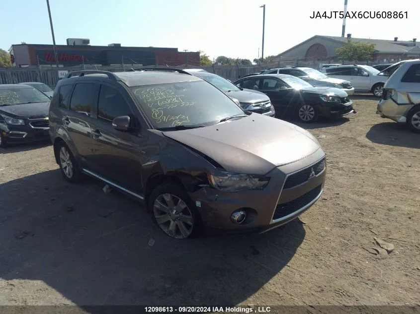 2012 Mitsubishi Outlander Gt VIN: JA4JT5AX6CU608861 Lot: 12098613