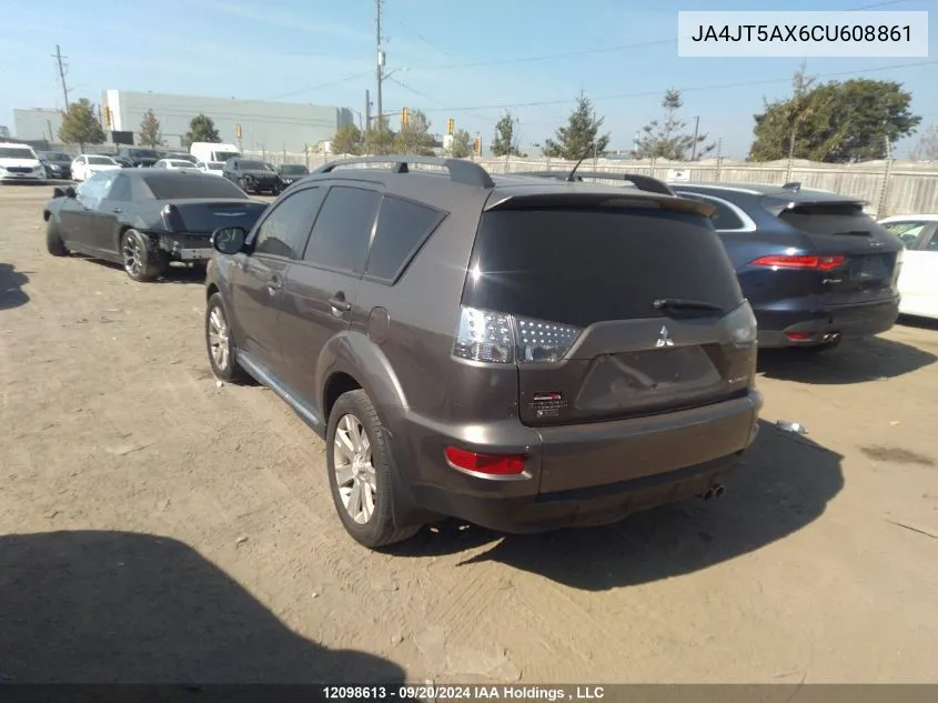 2012 Mitsubishi Outlander Gt VIN: JA4JT5AX6CU608861 Lot: 12098613