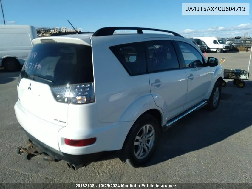 2012 Mitsubishi Outlander Gt VIN: JA4JT5AX4CU604713 Lot: 20182138