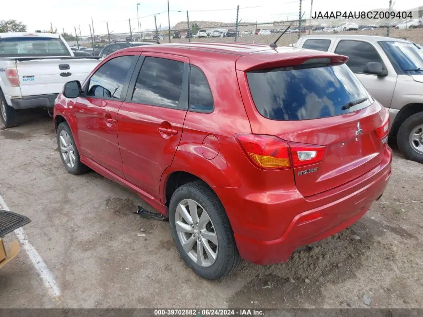 2012 Mitsubishi Outlander Sport Se VIN: JA4AP4AU8CZ009404 Lot: 39702882