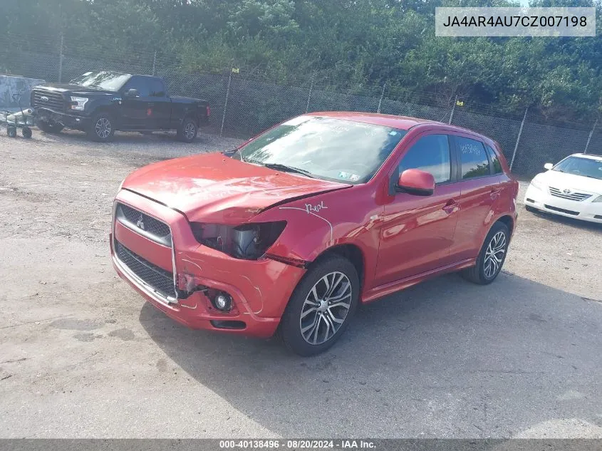 JA4AR4AU7CZ007198 2012 Mitsubishi Outlander Sport Se