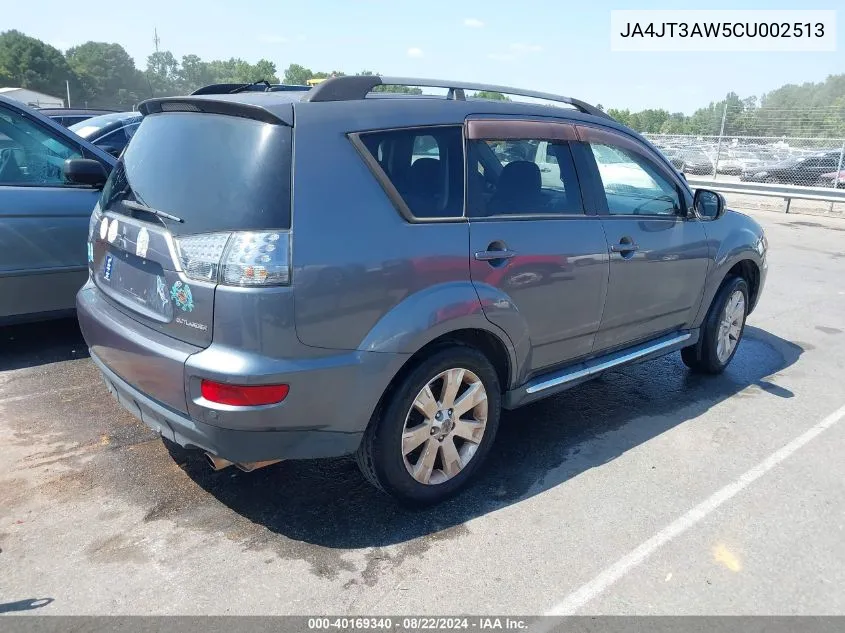 2012 Mitsubishi Outlander Se VIN: JA4JT3AW5CU002513 Lot: 40169340