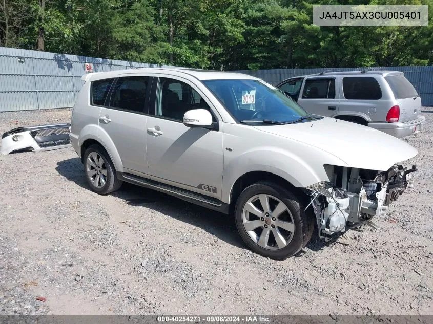 2012 Mitsubishi Outlander Gt VIN: JA4JT5AX3CU005401 Lot: 40254271