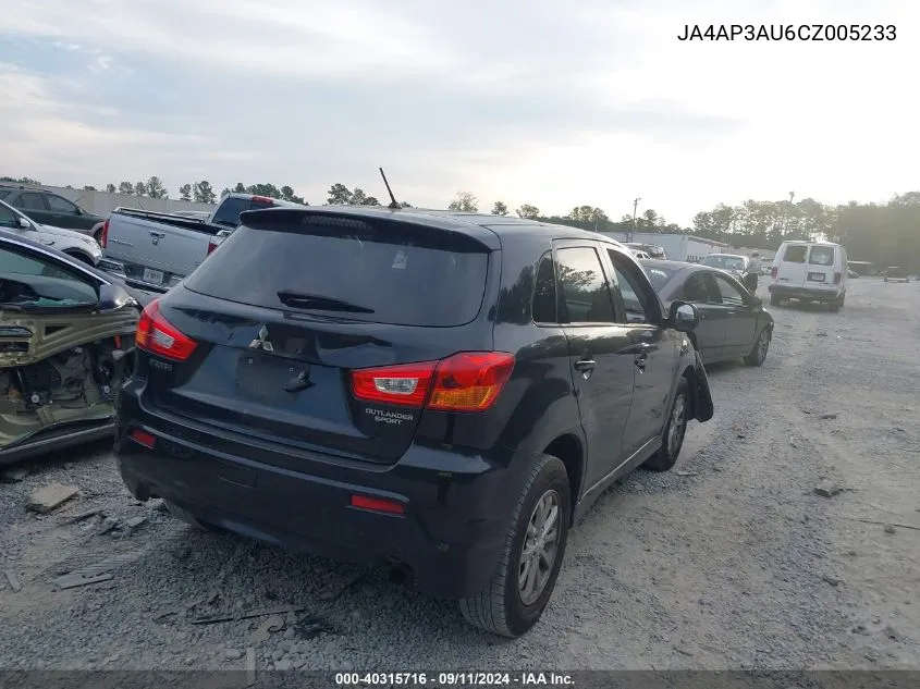 JA4AP3AU6CZ005233 2012 Mitsubishi Outlander Sport Es