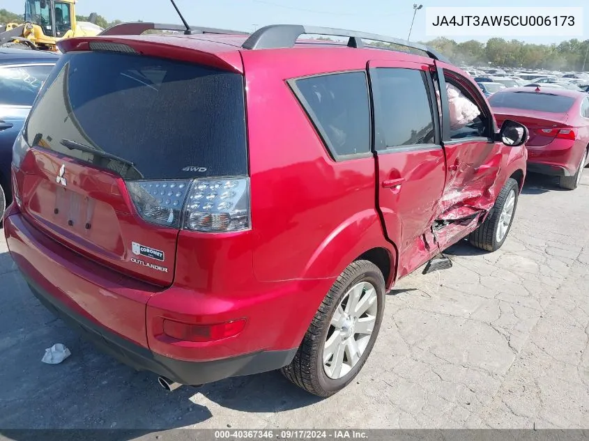 2012 Mitsubishi Outlander Se VIN: JA4JT3AW5CU006173 Lot: 40367346