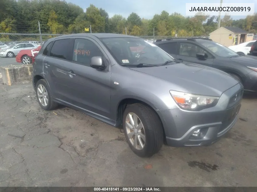 2012 Mitsubishi Outlander Sport Se VIN: JA4AR4AU0CZ008919 Lot: 40418141