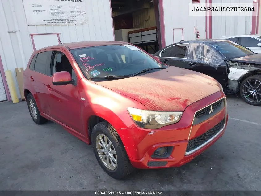 JA4AP3AU5CZ003604 2012 Mitsubishi Outlander Sport Es