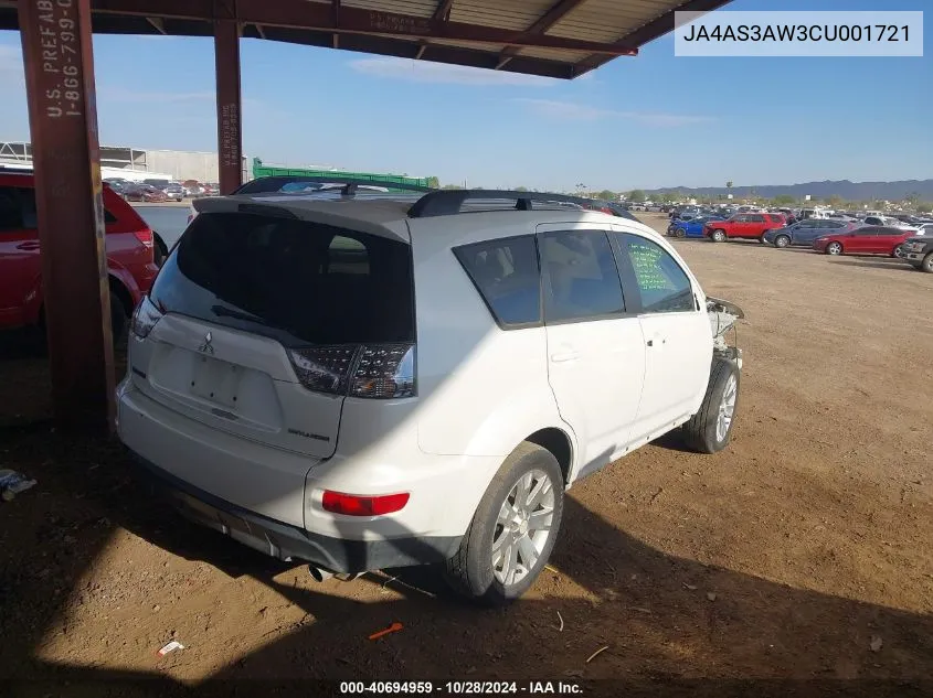 2012 Mitsubishi Outlander Se VIN: JA4AS3AW3CU001721 Lot: 40694959